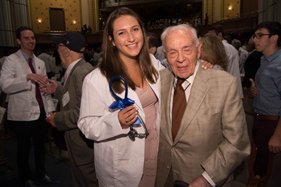 Yvette Schein and her grandfather, Joseph Schein, MD